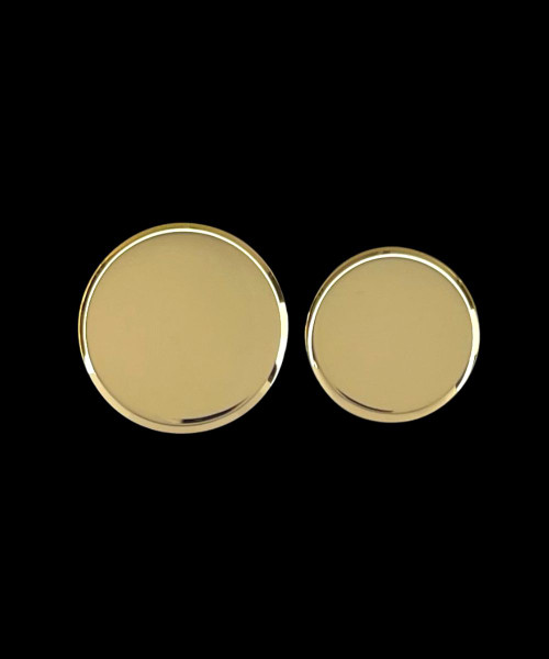 Engravable Coat and Jacket Buttons: 14K Gold Plain Blazer Button